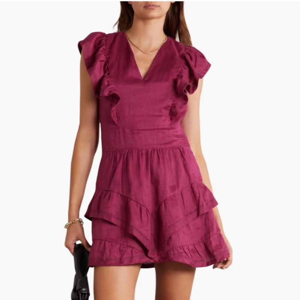 ISABEL MARANT ÉTOILE Audreyo ruffled broderie anglaise cotton mini dress BNWT